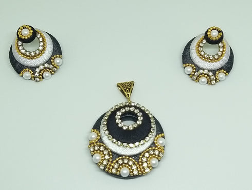Handmade Pendant & Earring Silk Thread Jewellery